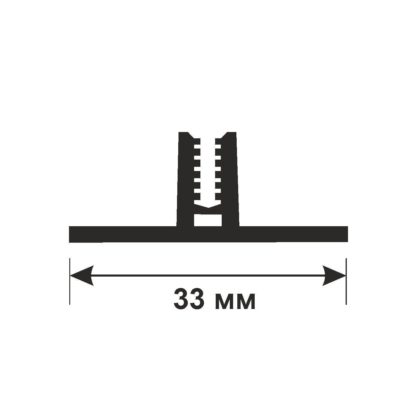 Планка монтажная для гибкого порога Смарт профайл 0,95м 10-14мм